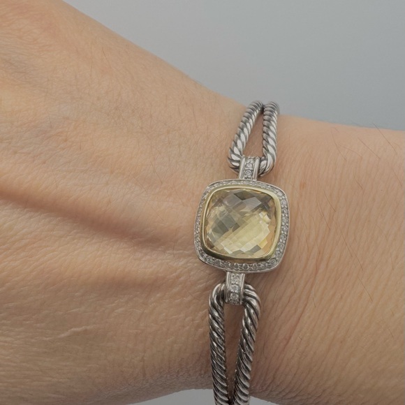 David yurman Albion 11mm Champagne Citrine Diamond Bracelet With 18k Gold - Picture 6 of 7